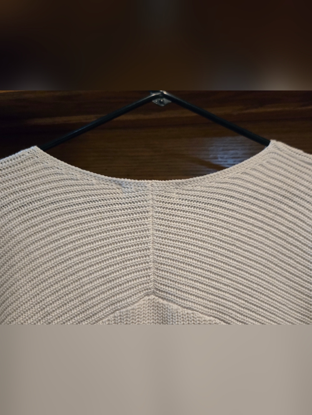 Liz Claiborne Cream Ribbed Knit Sweater Top - Picture 9 of 14